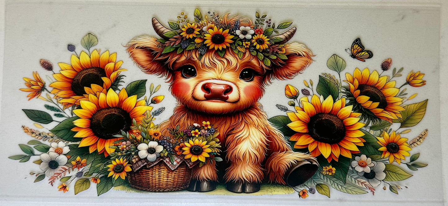 Cow & Sunflowers