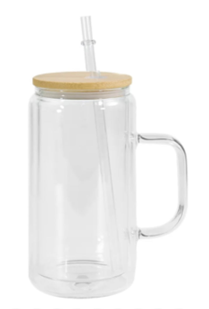 20 oz Glass Snow Globe With Handle