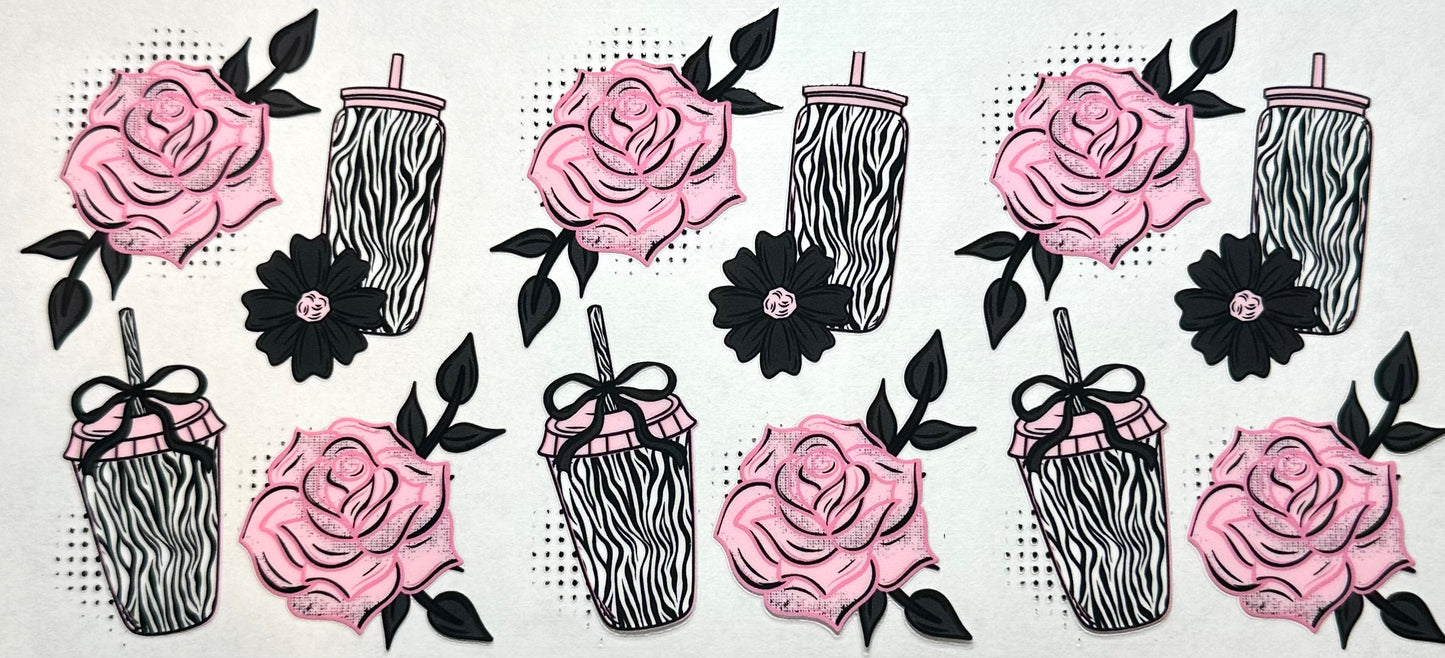 Floral Zebra Cups