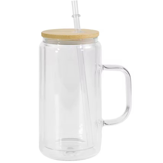 20 oz Glass Snow Globe With Handle