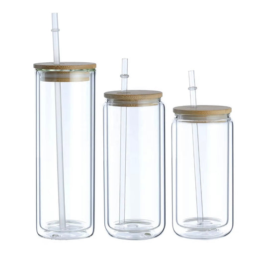 16oz, 20oz and 25 oz Glass Snow Globe Cup