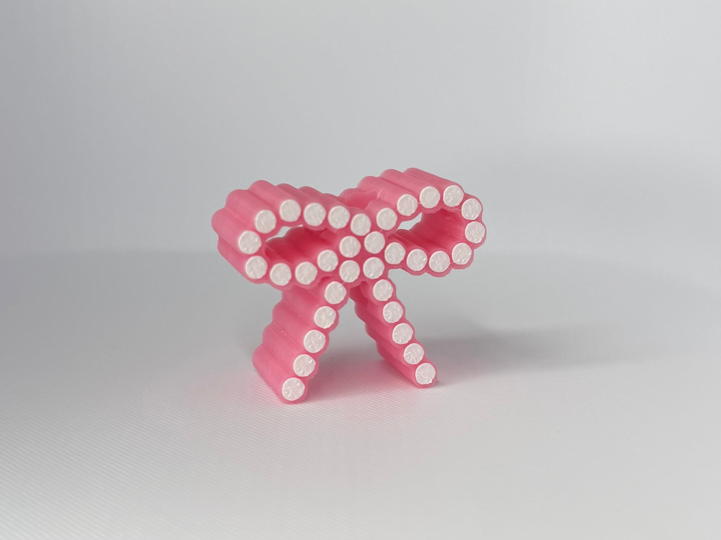 Pink Pearl Bow Straw Topper