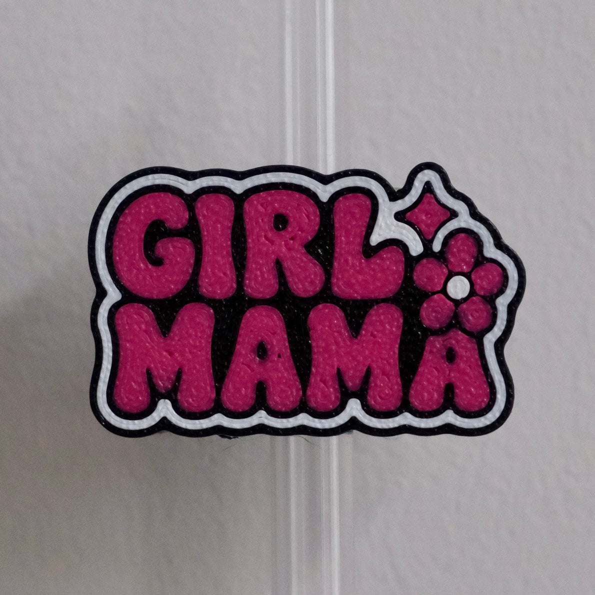 Girl Mama Straw Topper