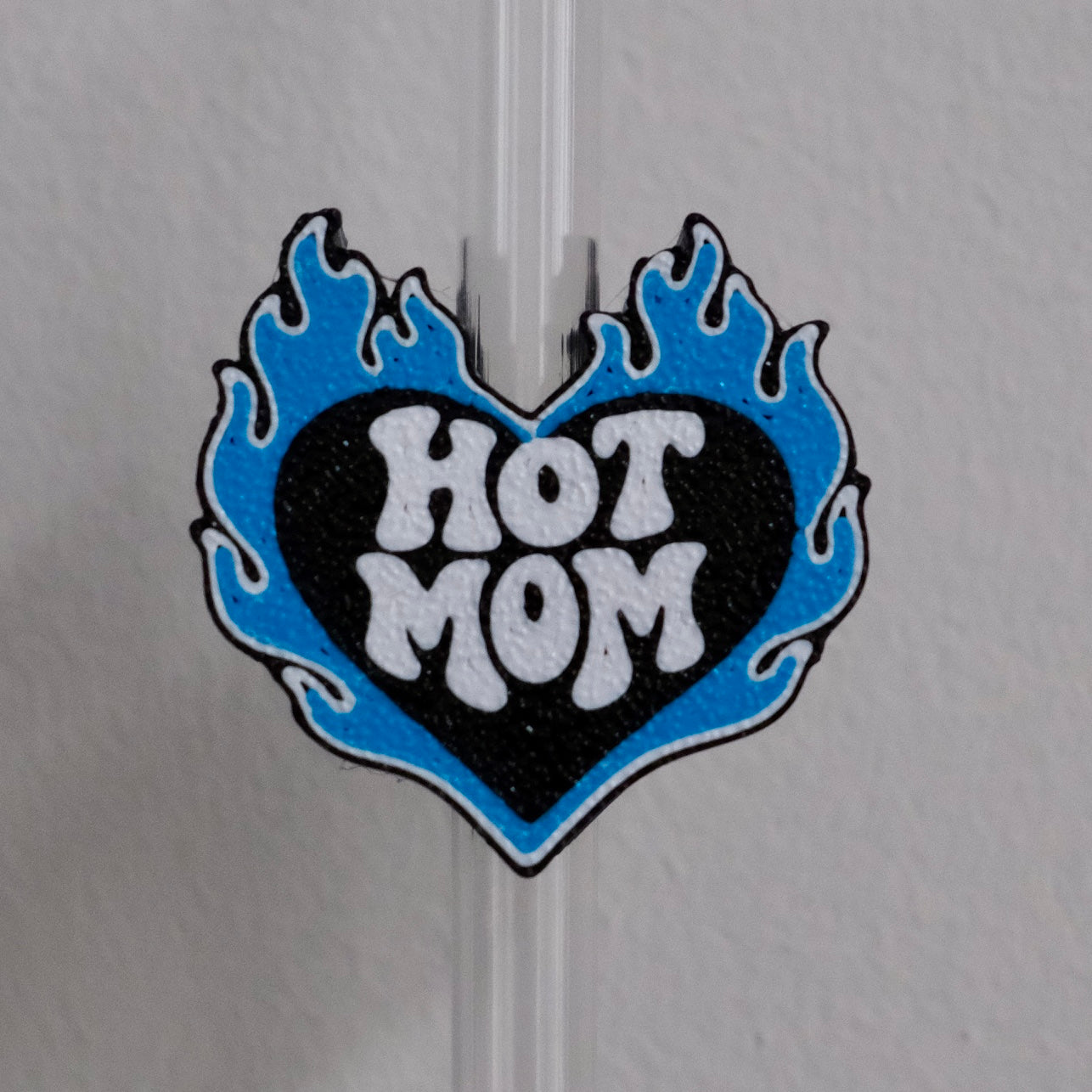 Blue Hot Mom Straw Topper